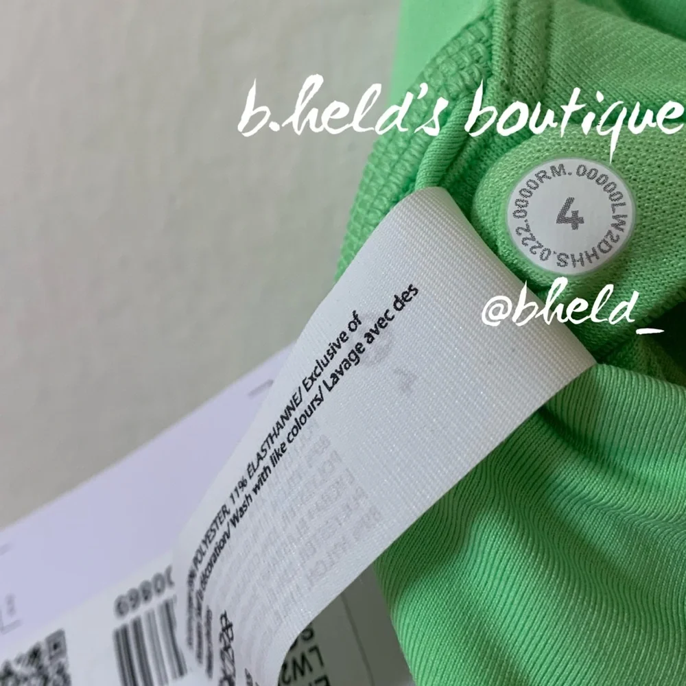 lululemon Energy Bra Long Line in Scream Green Light Size 4 Rare New NWT - Picture 15 of 16